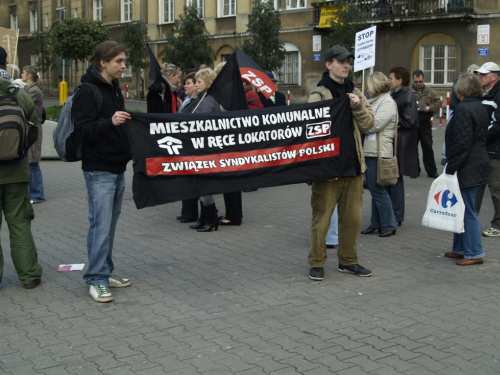 02.10.2010 Warszawa: Demonstracja lokatorska ZSP