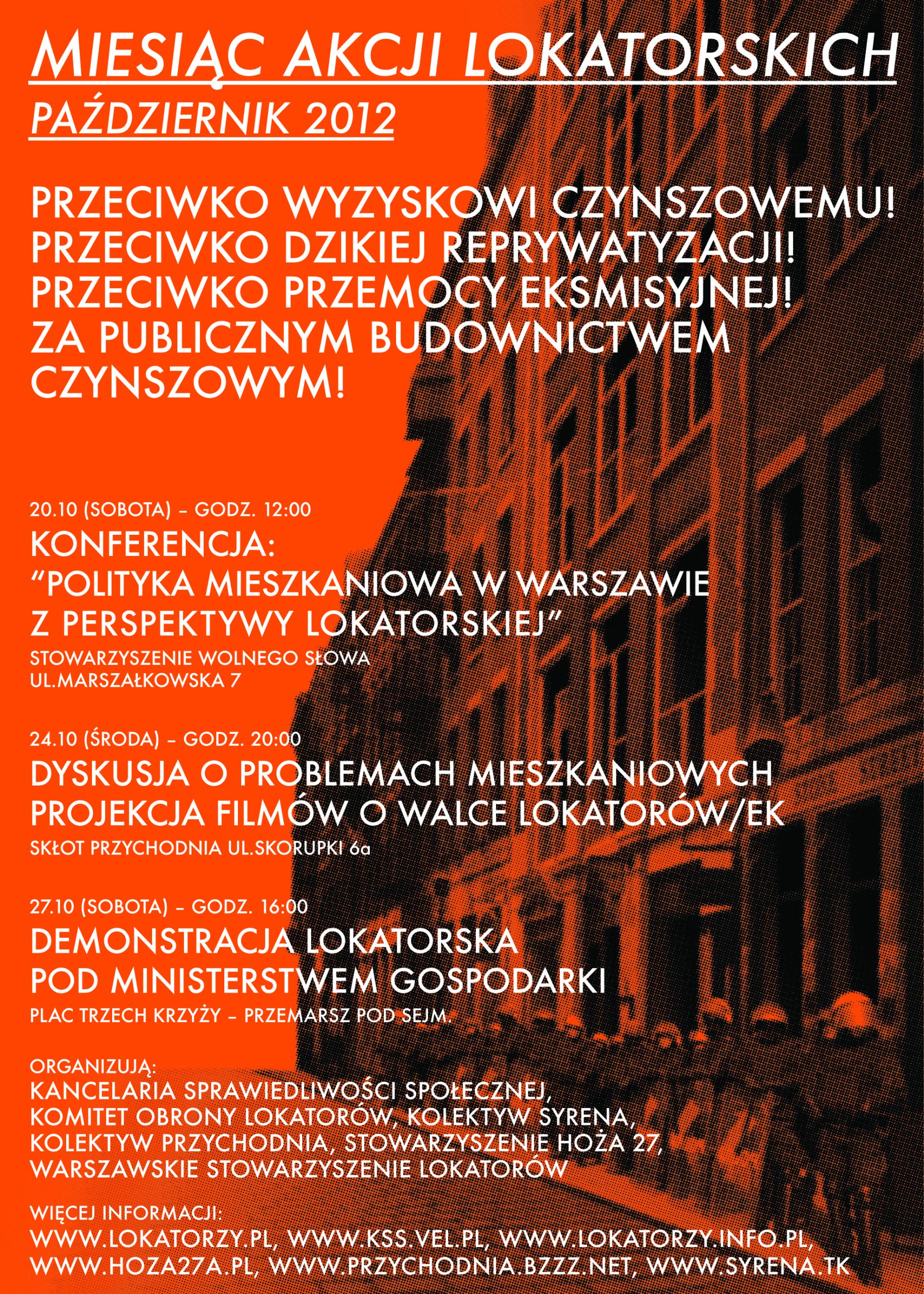 Październik miesiącem akcji lokatorskich Październik miesiącem akcji lokatorskich