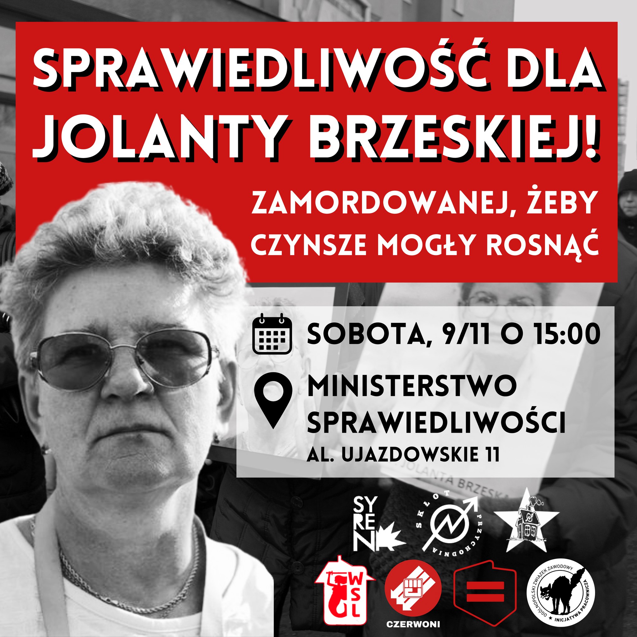 Przyjdź na protest SPRAWIEDLIWOŚĆ DLA BRZESKIEJ!