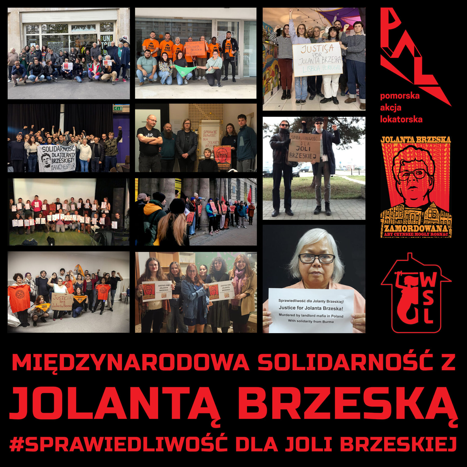 Międzynarodowa solidarność z Jolantą Brzeską