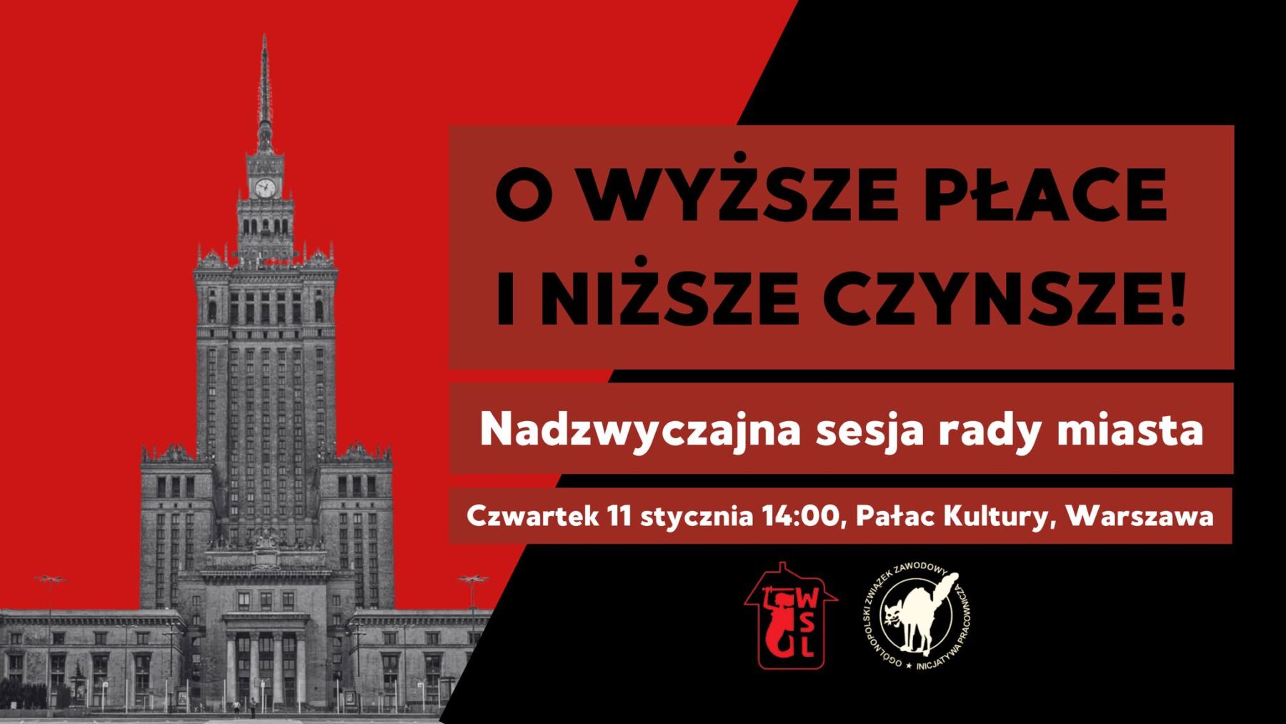 O wyższe płace i niższe czynsze: nadzwyczajna sesja rady Warszawy!