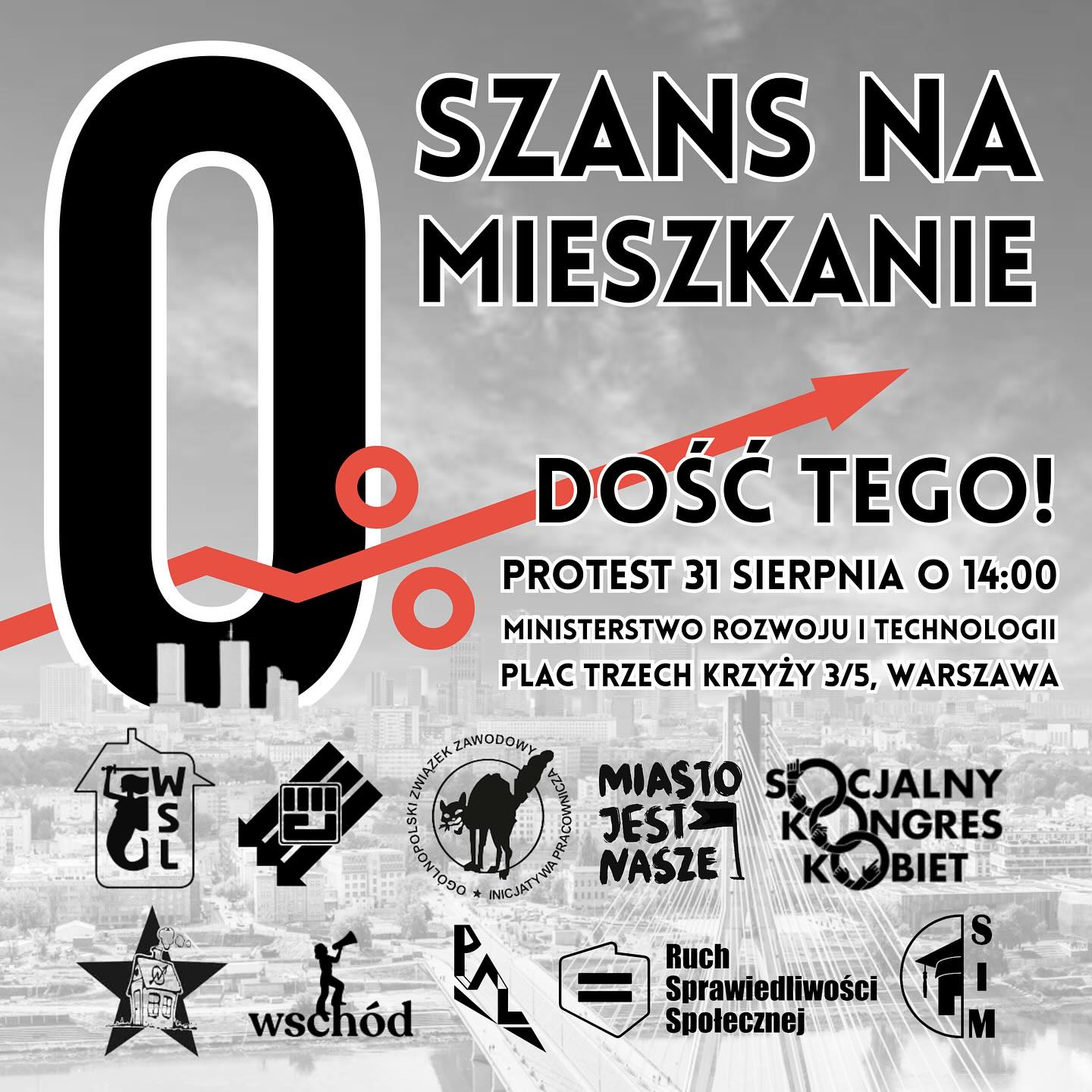 0% szans na mieszkanie? Dość tego! Protest